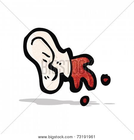 cartoon cut off ear