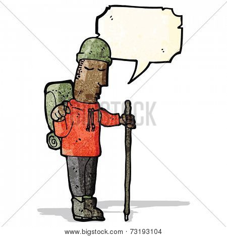 cartoon hiker