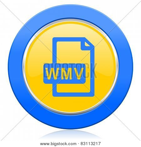 wmv file blue yellow icon  
