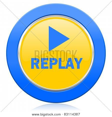 replay blue yellow icon  