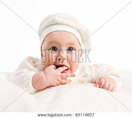 white cap for baby girl