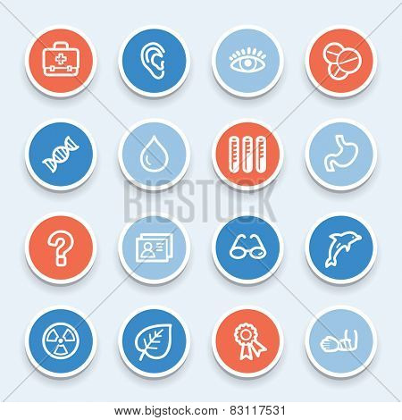 Medicine web icons set