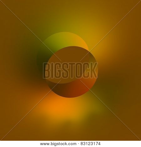 Flat 3d isometric hole. Abstract orange green background. Modern design.