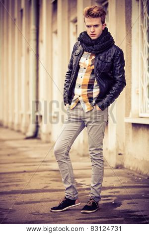 Handsome Fashionable Man Outdoor