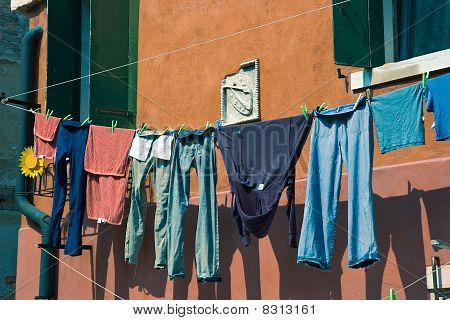 Pranie w Burano