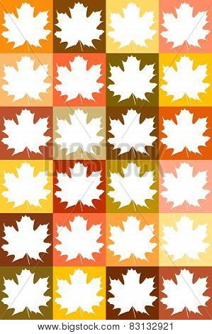 Bright Template Of Maple Leaves