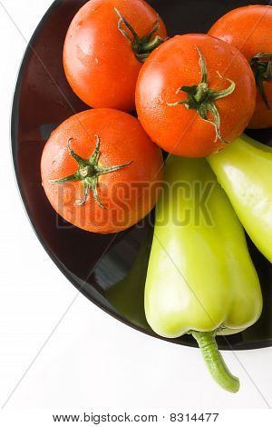 Tomates e pimentos
