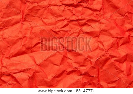 Red Crumpled Paper, For Backgrounds