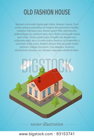Old isometric house