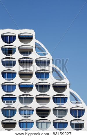 Pyramidal building in La Grande Motte, France