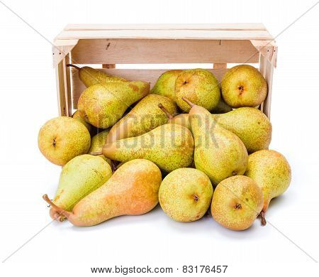 Spilled Pears From Wooden Crate