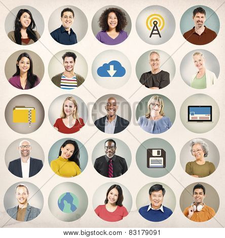 Ethnicity People Cloud Computing Storage Technology Concept