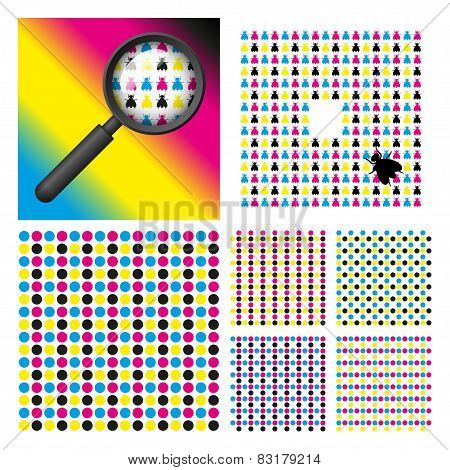 CMYK color elements set