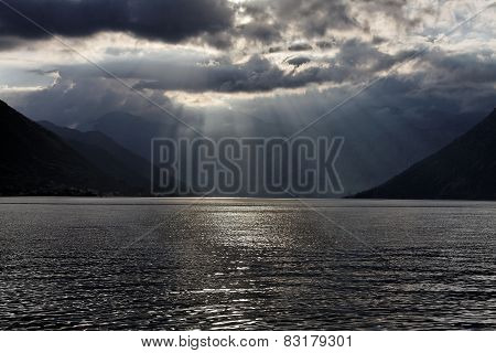 sunset,Dobrota,Kotor Bay,Montenegro