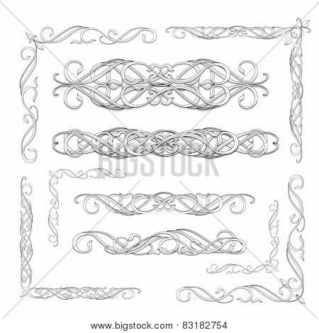 Set Of Vitage Elements