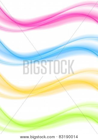 Set of Abstract waves  line. Template design