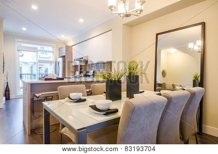 Modern dining room. Interior design.