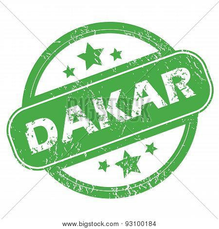 Dakar green stamp