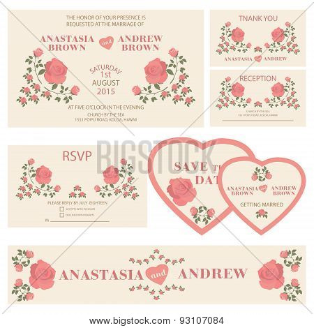 Wedding invitation.Wedding  collection