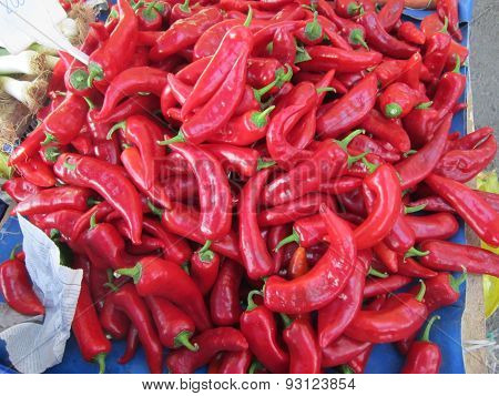 Various vegetables are on sale in the Asian markets