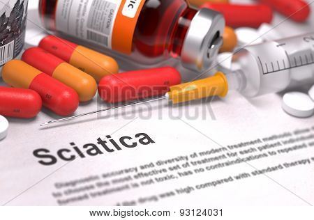 Diagnosis - Sciatica. Medical Concept.