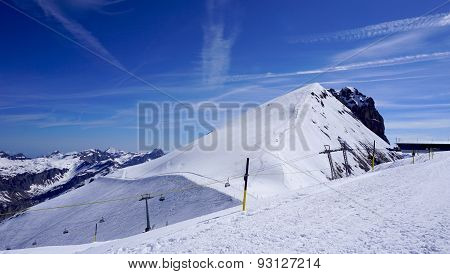 Snow Mountains Titlis And Cable Car