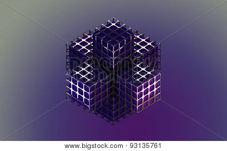 Abstract Background metallic purple box
