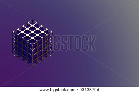 Abstract Background metallic purple box