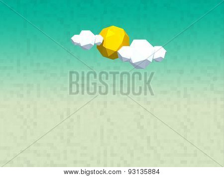 geometric tree landscape of a countryside