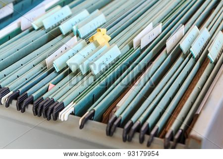 File Folders In A Filing Cabinet