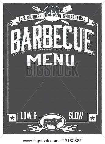 Genuine Southern Barbecue Menu Design