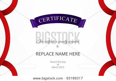 Certificate Border, Certificate Template. Vector Illustration