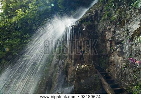 Falls In Mountains