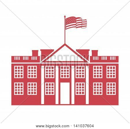 building governmental usa icon vector illustration design