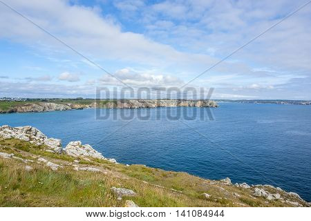 coastal scenery at the crozon peninsula in Brittany