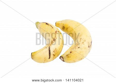 photography banana on white background. isolated image style odjects and background.