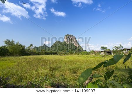 Mountain is landmark in Phatthalung province name 