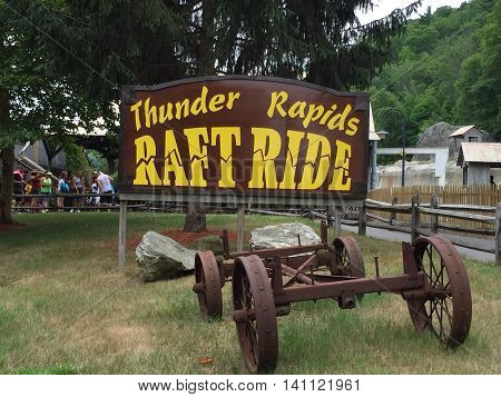 BRISTOL, CT - JUL 9: Lake Compounce in Bristol, Connecticut, as seen on July 9, 2016. Opened in 1846, it is the oldest continuously-operating amusement park in the United States.