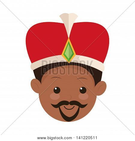 flat design balthazar magi icon vector illustration
