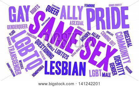 Same Sex Word Cloud