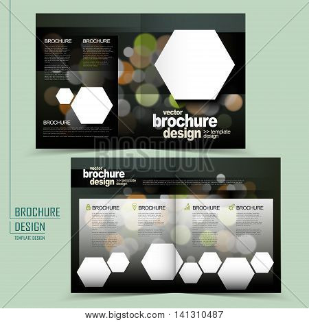Glitter Half-fold Brochure Template Design