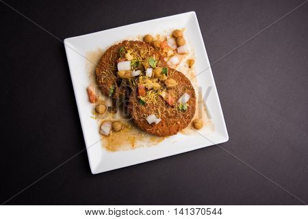 Aloo Tikki  or cutlet or aalu patties - A north Indian snack made of boiled potatoes and various spices