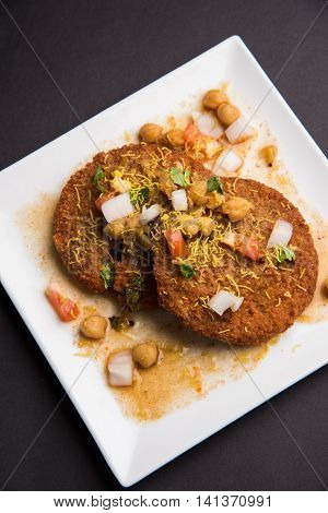 Aloo Tikki  or cutlet or aalu patties - A north Indian snack made of boiled potatoes and various spices