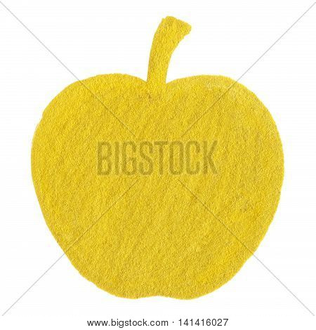 Golden yellow velvet apple fruit symbol isolated