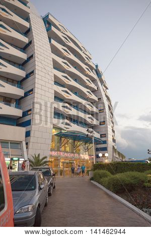 Sunny Beach, Bulgaria - June 15, 2016: Chic Hotel Trakia Plaza With A Swimming Pool On Site, And Com