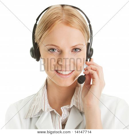 Fröhliche Call-Center-Betreiber