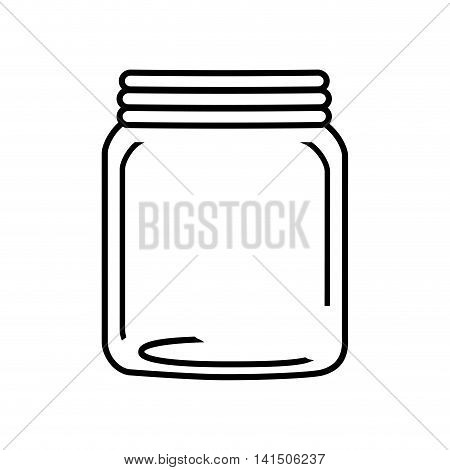 mason jar glass rustic can icon. Isolated and flat illustration. Vector graphic