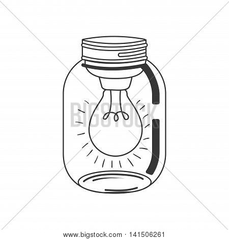 mason jar glass rustic can icon. Isolated and flat illustration. Vector graphic