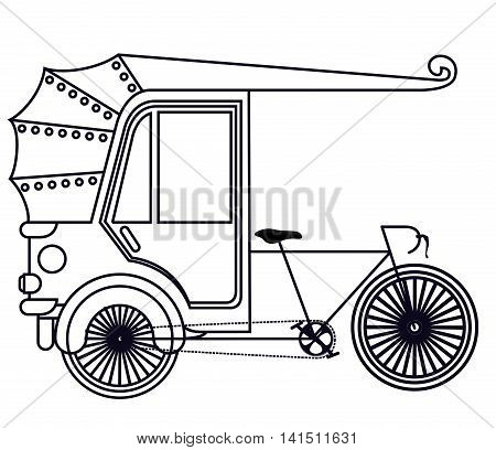 rickshaw india isolated icon design, vector illustration  graphic