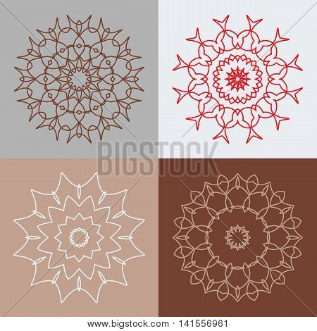 Collection Of Vector Logo Design Templates And Patterns. Abstract Round Icons. Set Of Creative Circu
